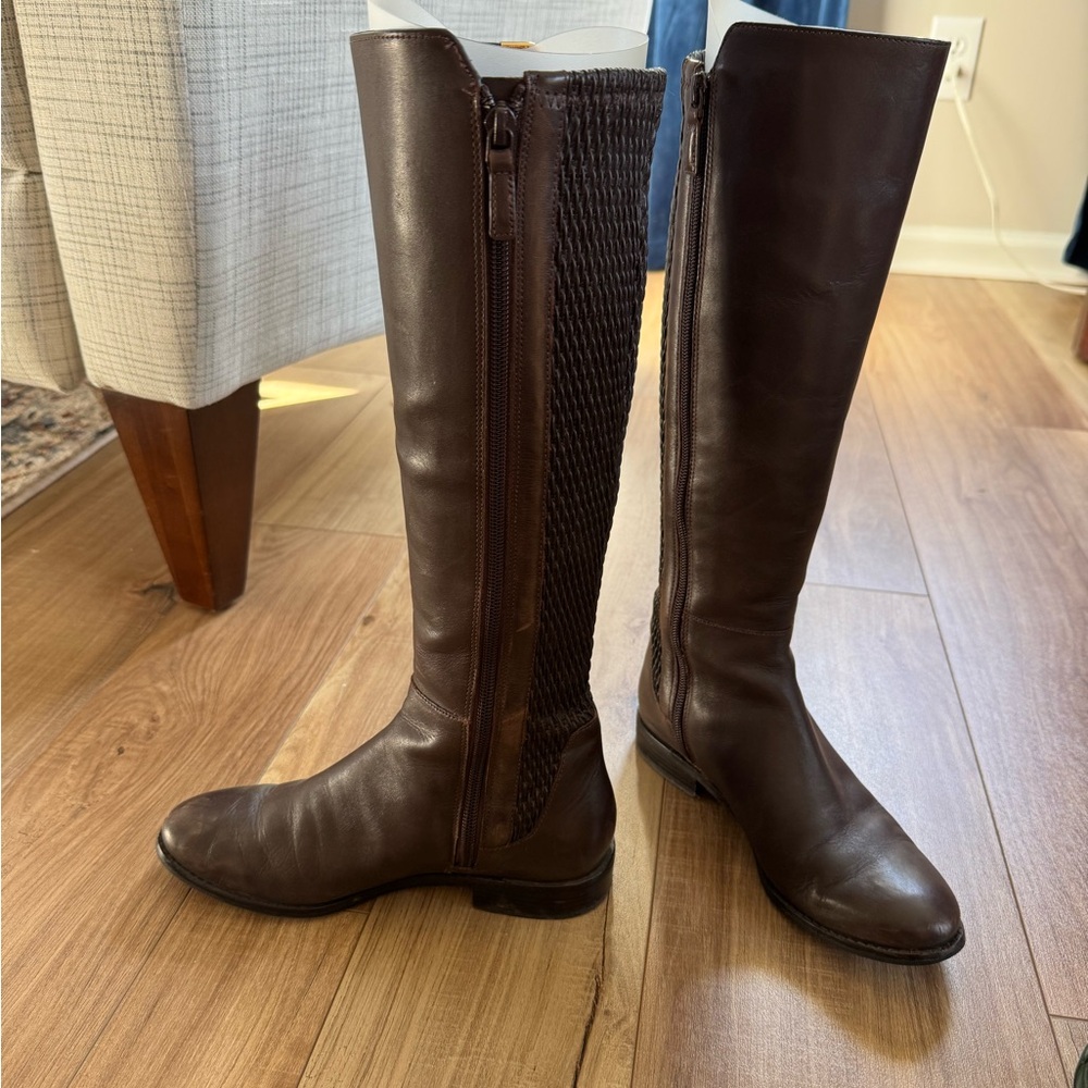 Cole Haan tall brown leather boot size 6